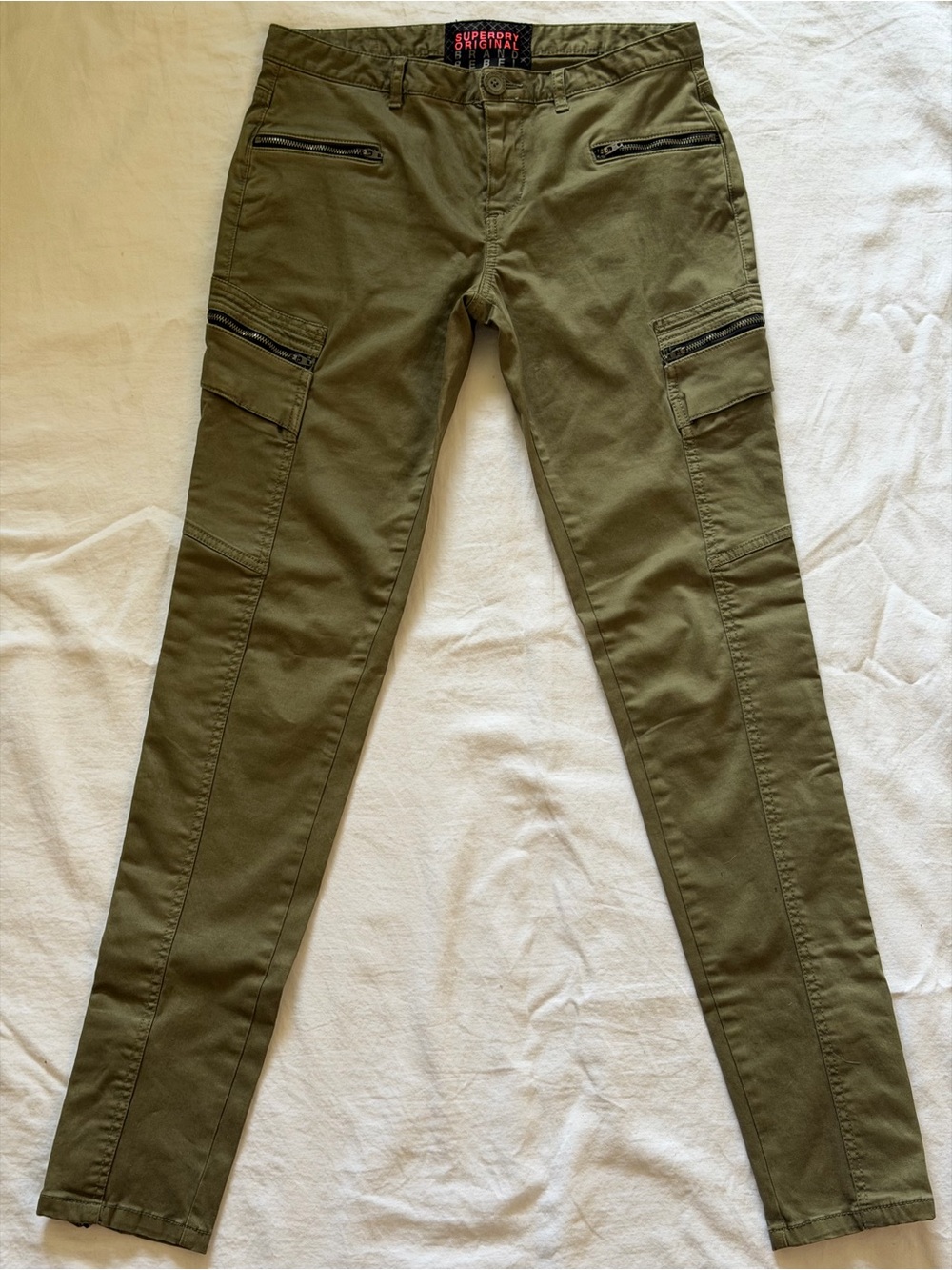 Superdry Olive Green Slim Cargo Pants
